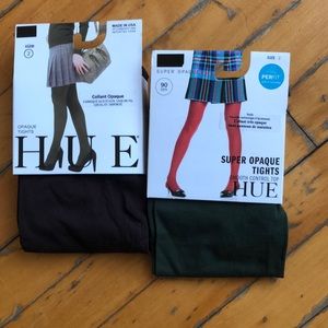 2 hue opaque tights, size 2 NWT